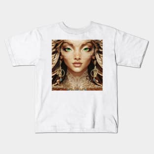 Cute Masterpiece Owl Goddess Kids T-Shirt